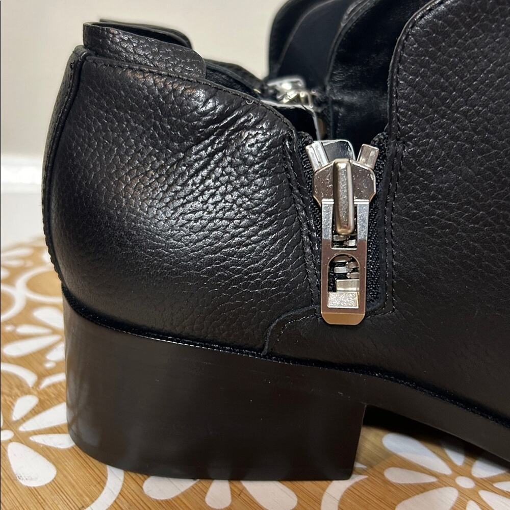 3.1 Phillip Lim black Alexis low profile double zipper stacked heel bootie - Picture 6 of 11